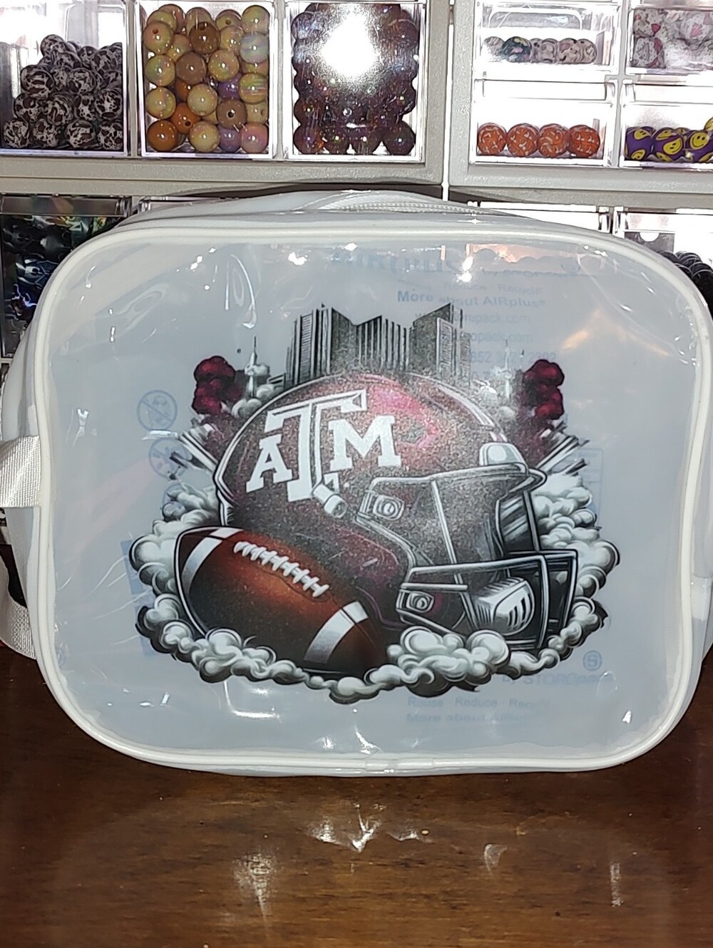 New! Texas A&M  Multi/Make-up PVC Hand Held Waterproof Tote